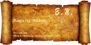Bagoly Mózes névjegykártya
